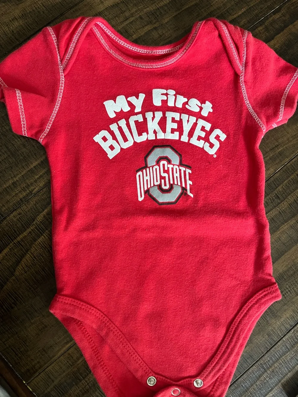 My First Buckeyes Ohio State Baby Bodysuit Set - Red & White